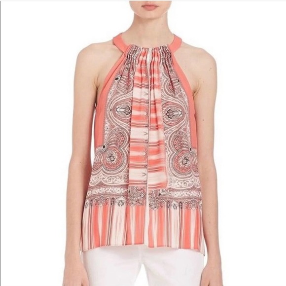 Kobi Halperin Paisley  bandana print Silk Blouse - Picture 1 of 6